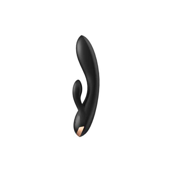 Vibromasseur rabbit noir double stimulation clitoris Double Flex Satisfyer 